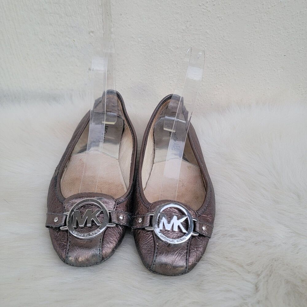 Michael kors Fulton MK Medallion Metallic flats Wmns Sz 7